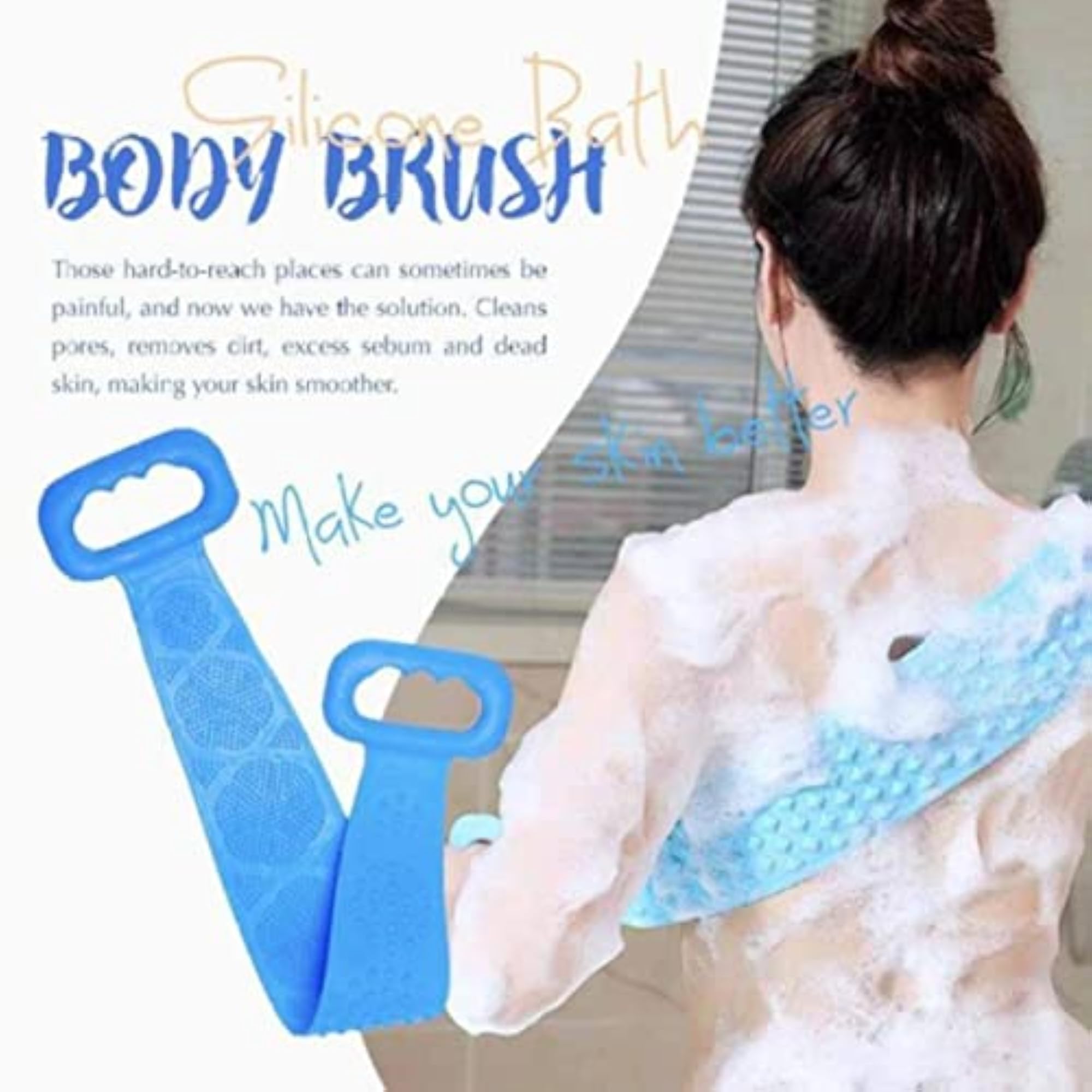 Silicone Body Scrubber Belt for Shower